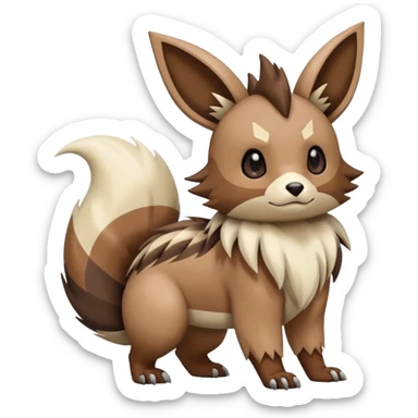  Eevee-Zigzagoon-Furret-Linoone-Hybrid (Full body) sticker