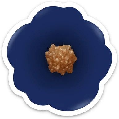 Dark blue flower with crystal of brown sugar sticker