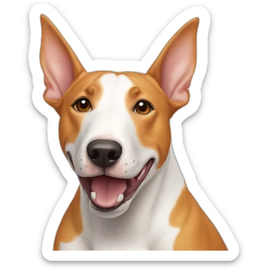 Orange Bullterrier sticker