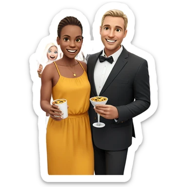 outdoor group photo with smiles sticker