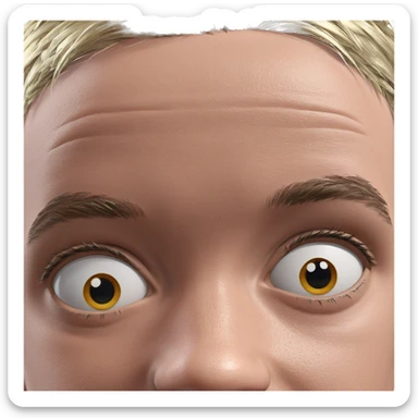 intense gaze of a boy sticker