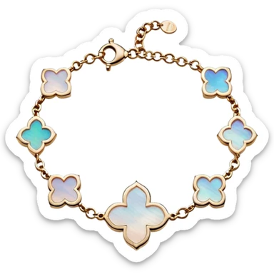 Van Cleef Vintage Alhambra bracelet in Mother of pearl sticker