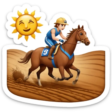 dirt Race track horse trace sticker