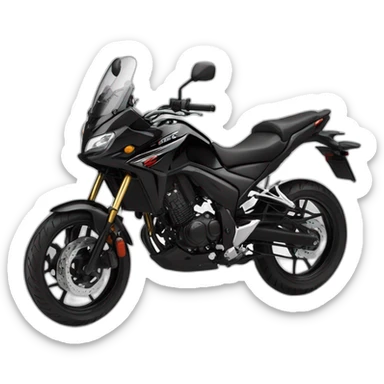 Honda cb500x black color doing a wheelie sticker