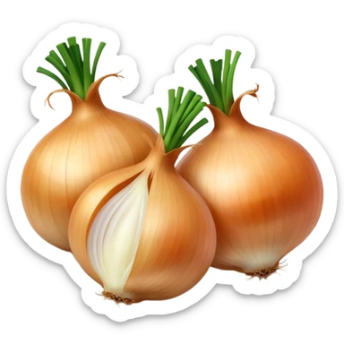 small dices of onion sticker