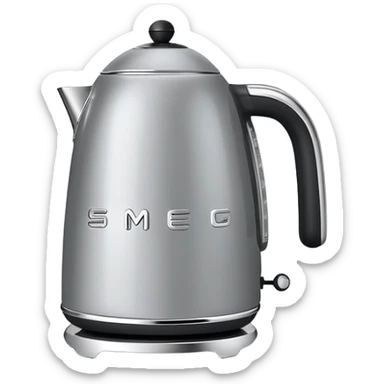 Pale silver smeg electric kettle sticker