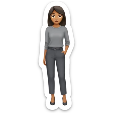 Woman in dark grey trousers sticker