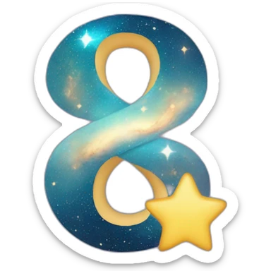 I want the infinity symbol with stars sticker
