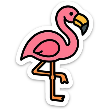 flamingo sticker