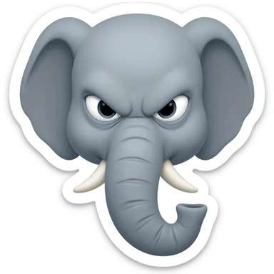 angry elephant emoji sticker