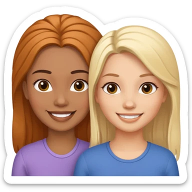 two sisters – Sonya and Taya they look different) sticker