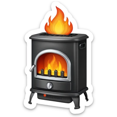 kettele with bottom heating need flame sticker