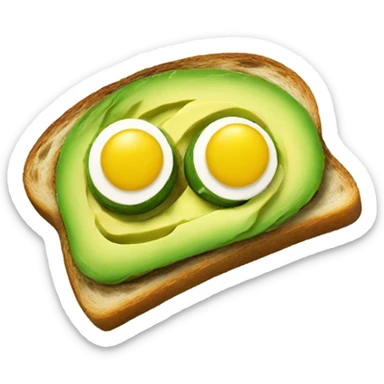 An avocado toast  sticker