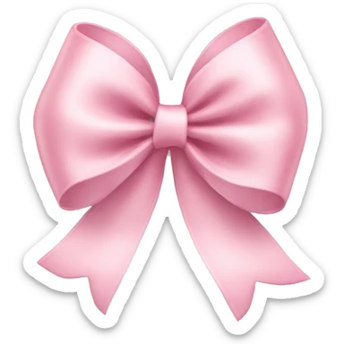 light pink ribbon bow sticker