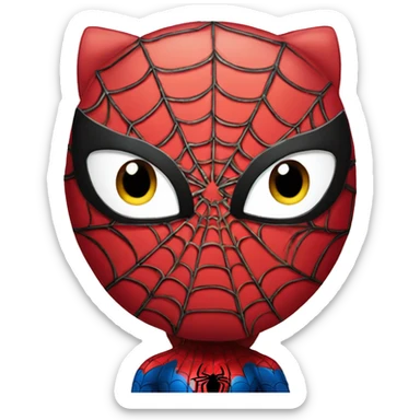 hello kitty spiderman sticker