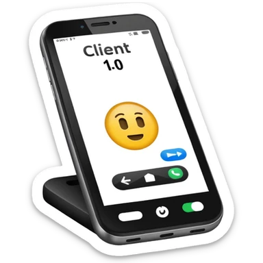 celular con llamada que diga "cliente 10" sticker