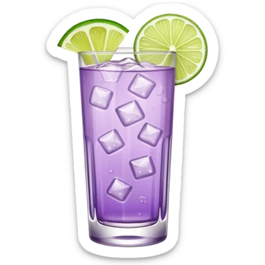 Cocktail light purple with high glass sticker