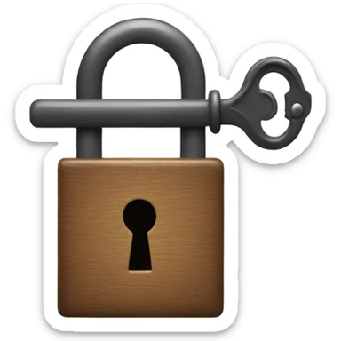 the key opens the lock sticker