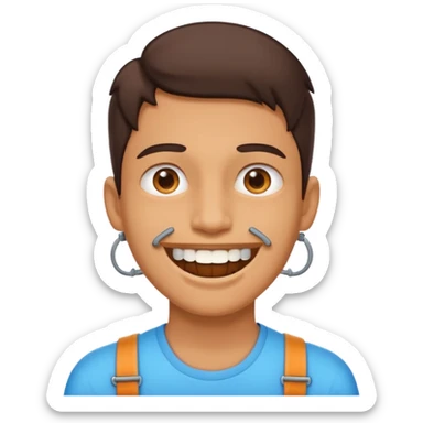 Ahora con alambres en los dientes  sticker