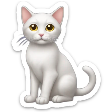 A cat with spectacular  sticker