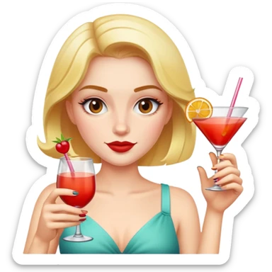 Jessie drinking cocktails sticker