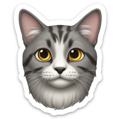 Cat persa cinza sticker