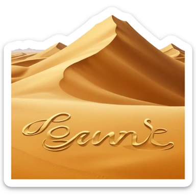 Akram's name on the desert sands  sticker