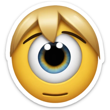 Cara de un niño y con ojos corazón  sticker