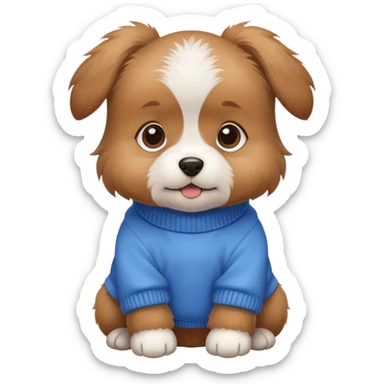 Baby dog with a Pullover  sticker