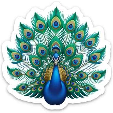Create an emoji of peacock feather sticker