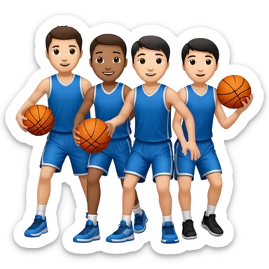 people playing sports add white and asian sticker