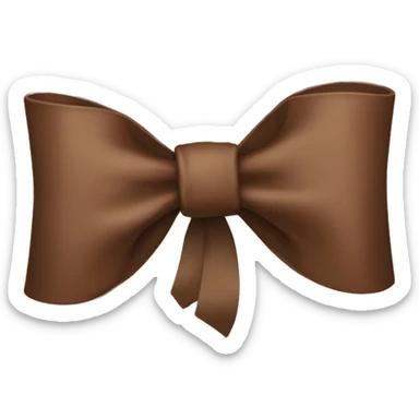 Brown bow sticker