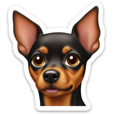 Mini pinscher dog side profule sticker