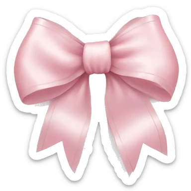 light pink ribbon bow sticker