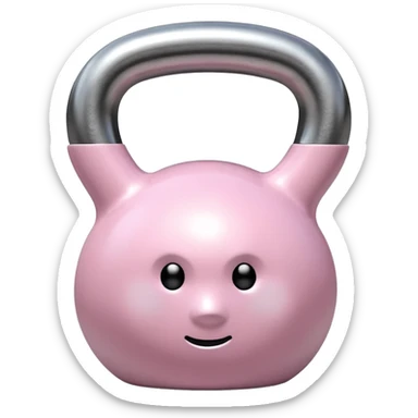 pale pink kettlebell sticker