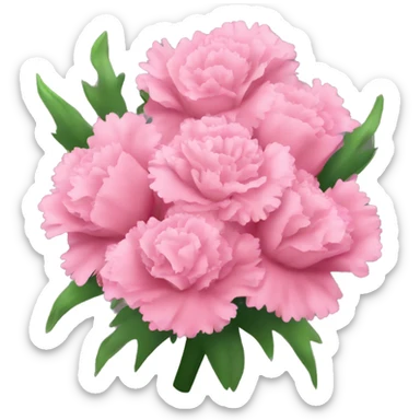 pink carnation bouquet sticker