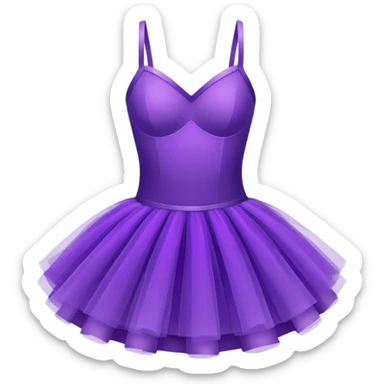 purple tutu dress fashion sticker