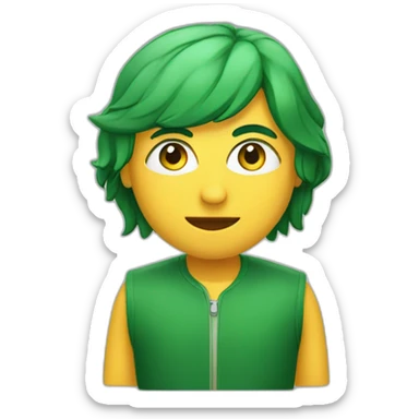 peliroja de ojos verdes en ciudad de geogia sticker