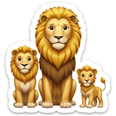 lion family, Father, full body. sticker