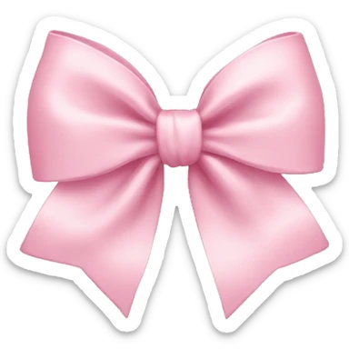 Light pink bow sticker