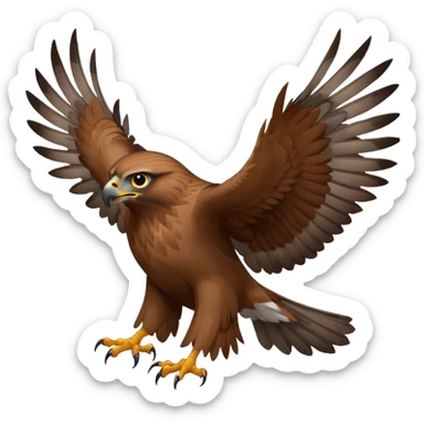 Hawk getting cat sticker