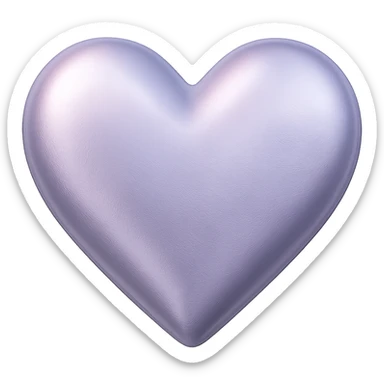 heart with a soft metallic lavender finish, no background sticker