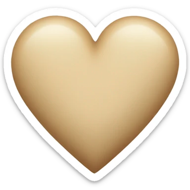 Beige heart sticker