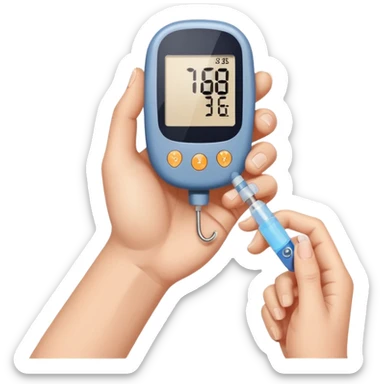 diabetes meter hand test sticker