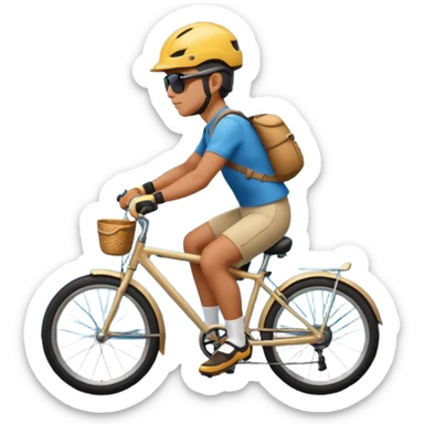 golden hour lakefront bike ride sticker