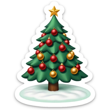 Sapin de Noël avec de la neige  sticker