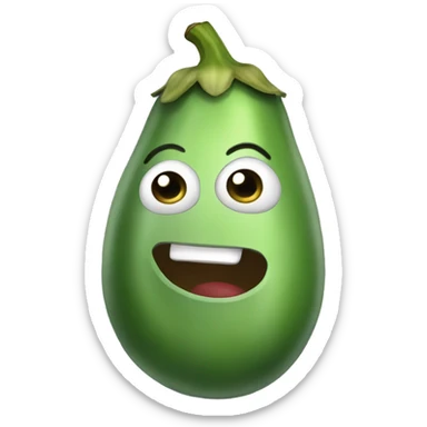 Green eggplant sticker