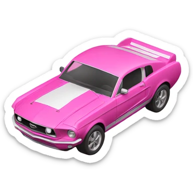 Pink mustang  sticker