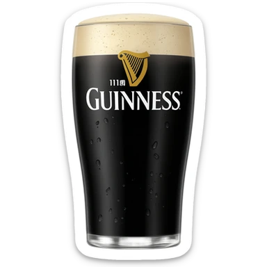 Glass of Guinness sticker