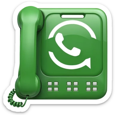 mini emoji-sized WhatsApp icon, 12x12 pixels, simple, recognizable, green and white sticker